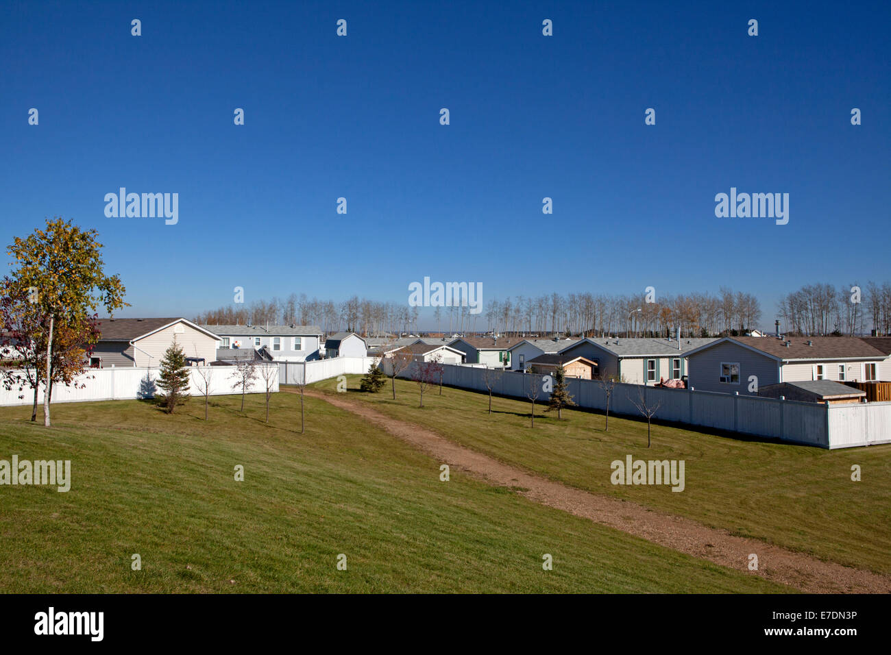 Residenze suburbane, Fort McMurray, Alberta, Canada Foto Stock