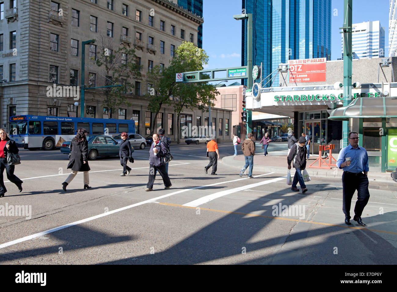 Scene di strada Edmonton, Alberta, Canada Foto Stock