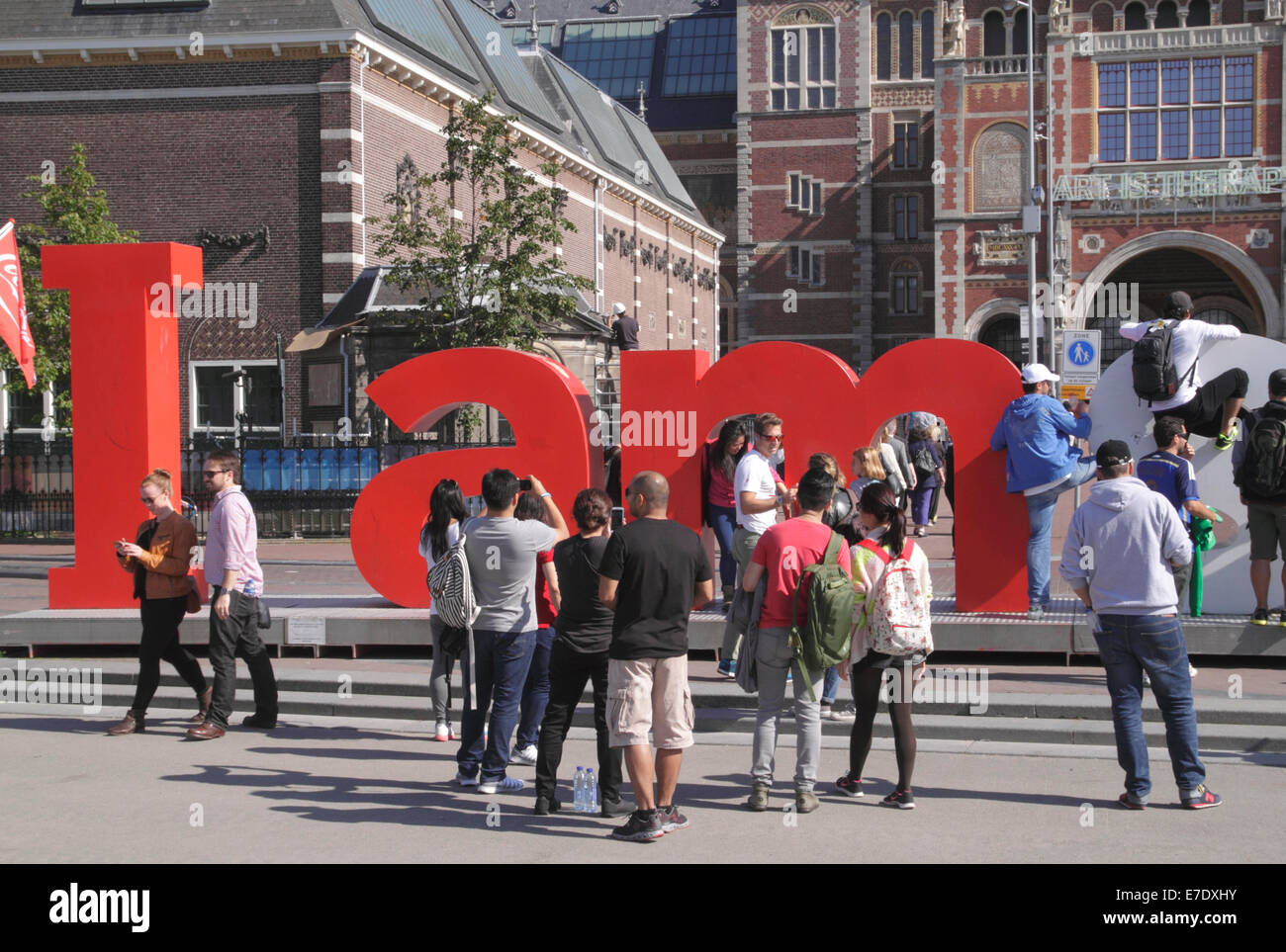 Mi segno di Amsterdam dal Rijksmuseum Amsterdam Olanda Foto Stock
