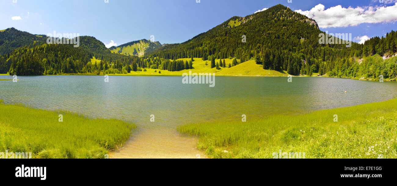 Panorama del paesaggio in Baviera, Germania Foto Stock