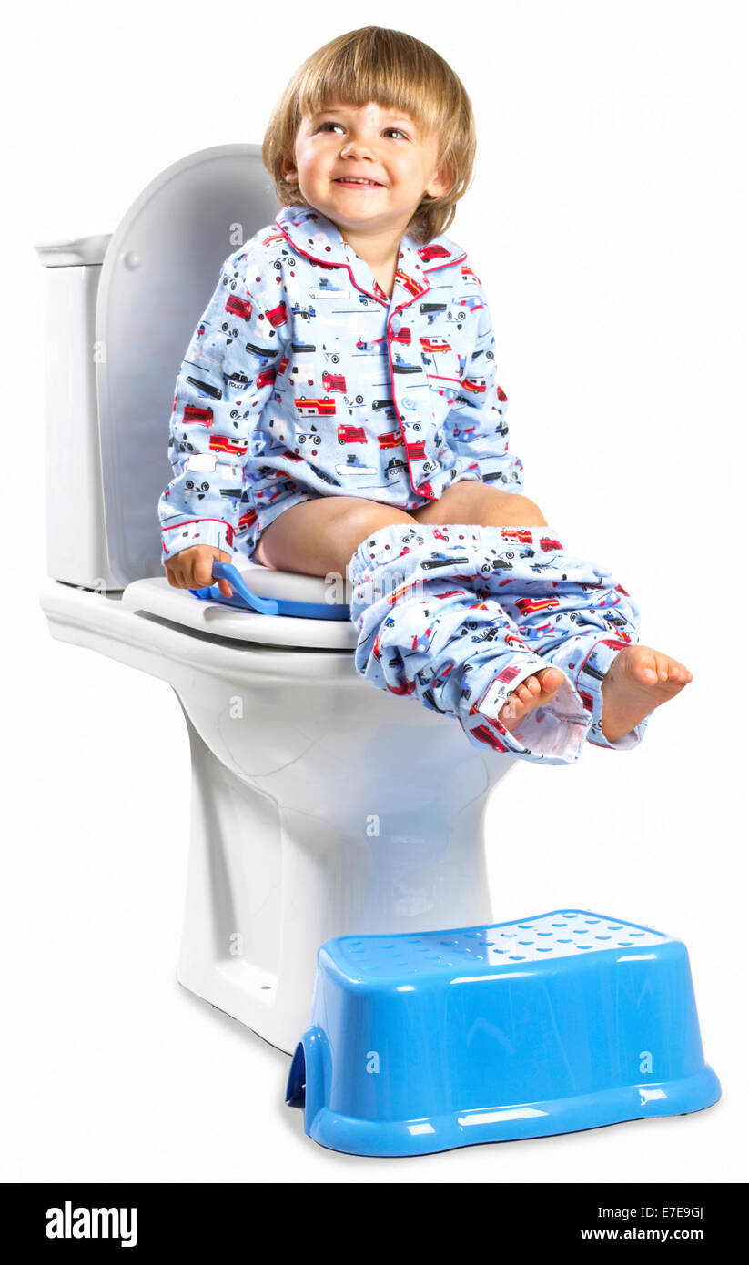 Bambino formazione igienica Foto Stock