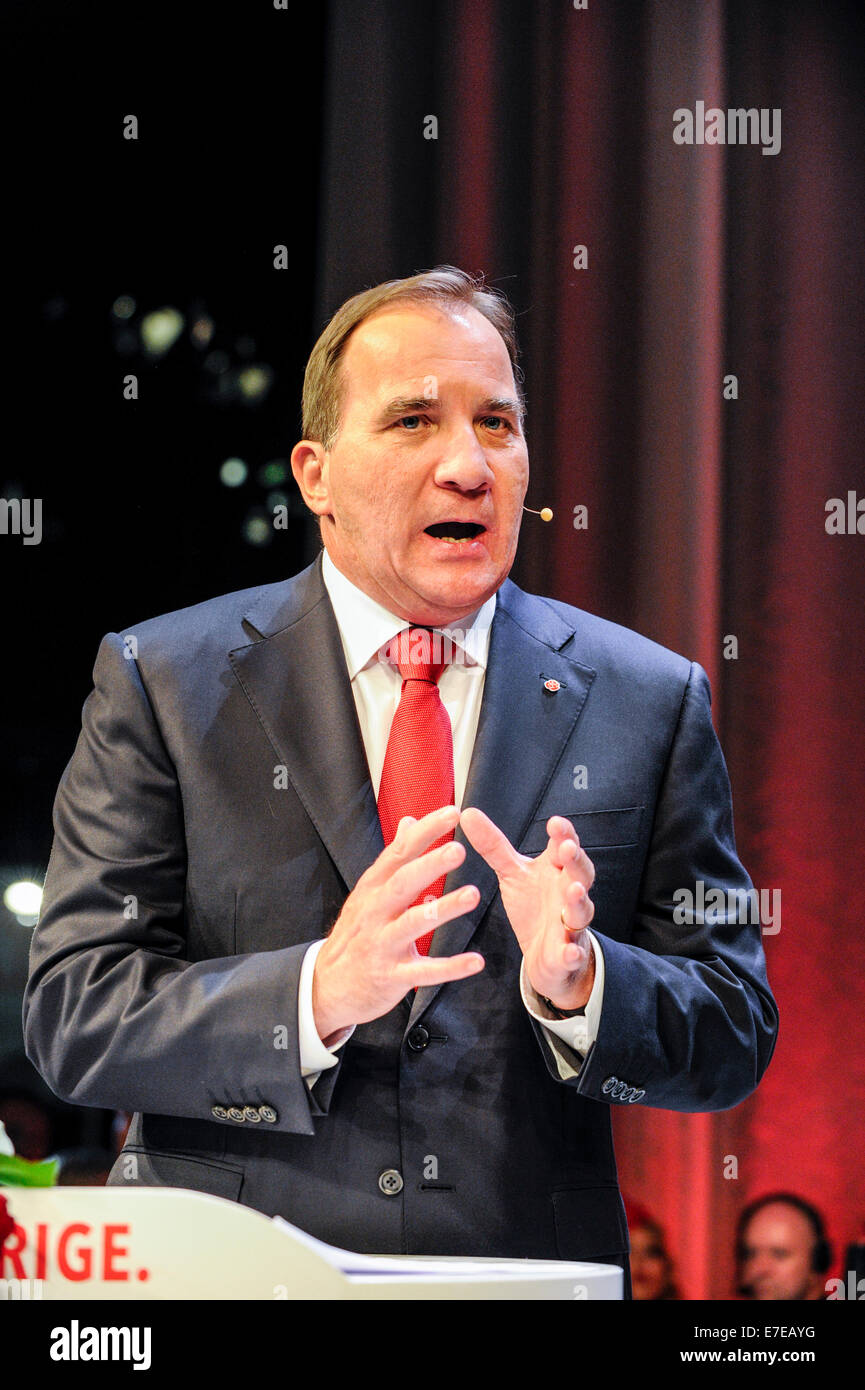 Il socialdemocratico partito leader del Sig. Stefan Löfven sarà il nuovo primo ministro della Svezia. Foto Stock