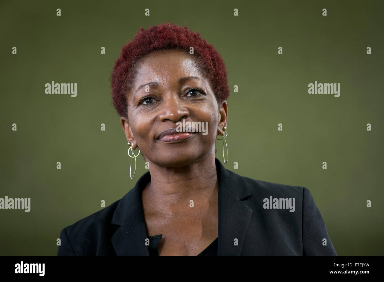 Drammaturgo American-British, romanziere e critico Bonnie Greer appare in Edinburgh International Book Festival. Foto Stock