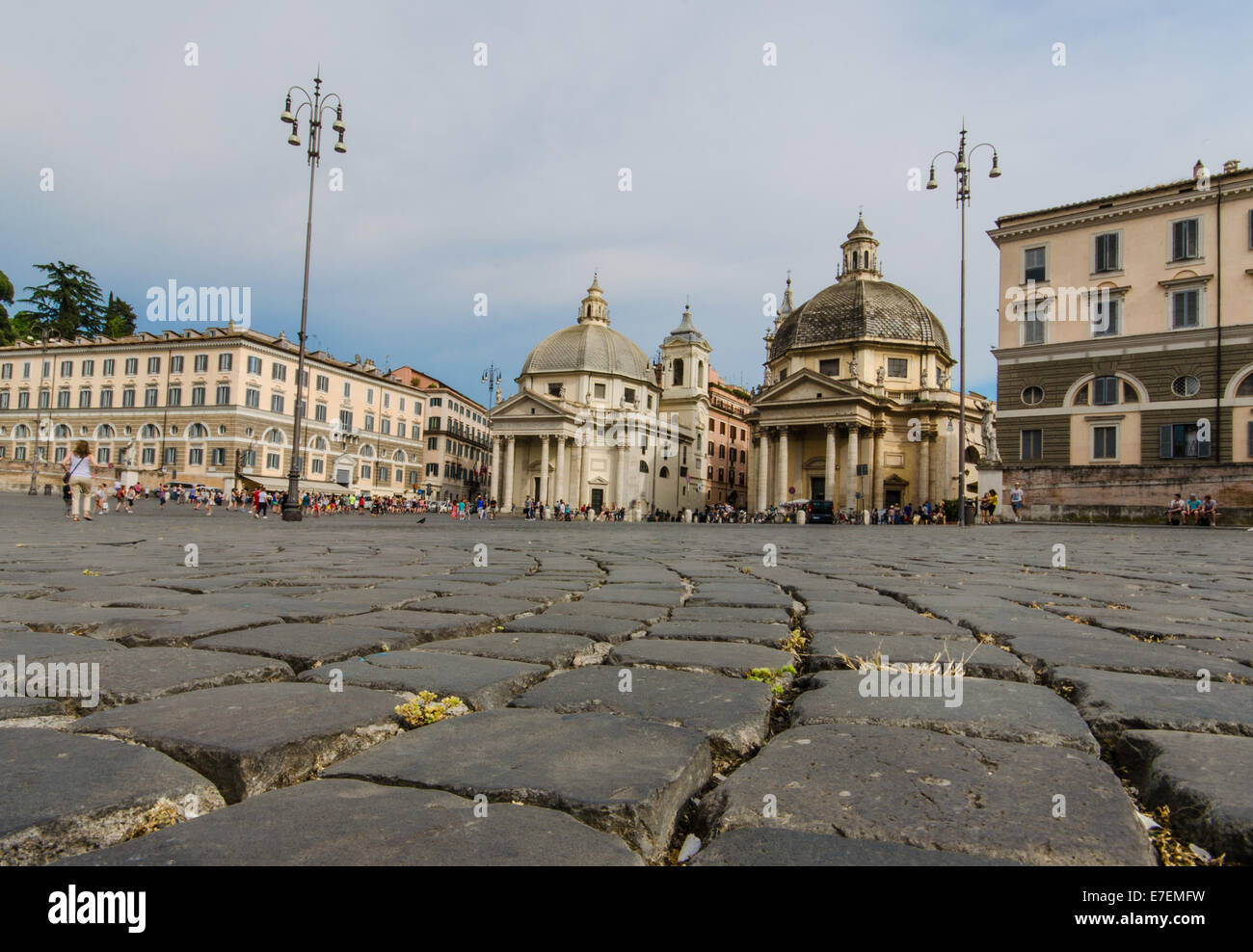 Dettaglio di Piazza del Popolo a Roma (Italia) Foto Stock