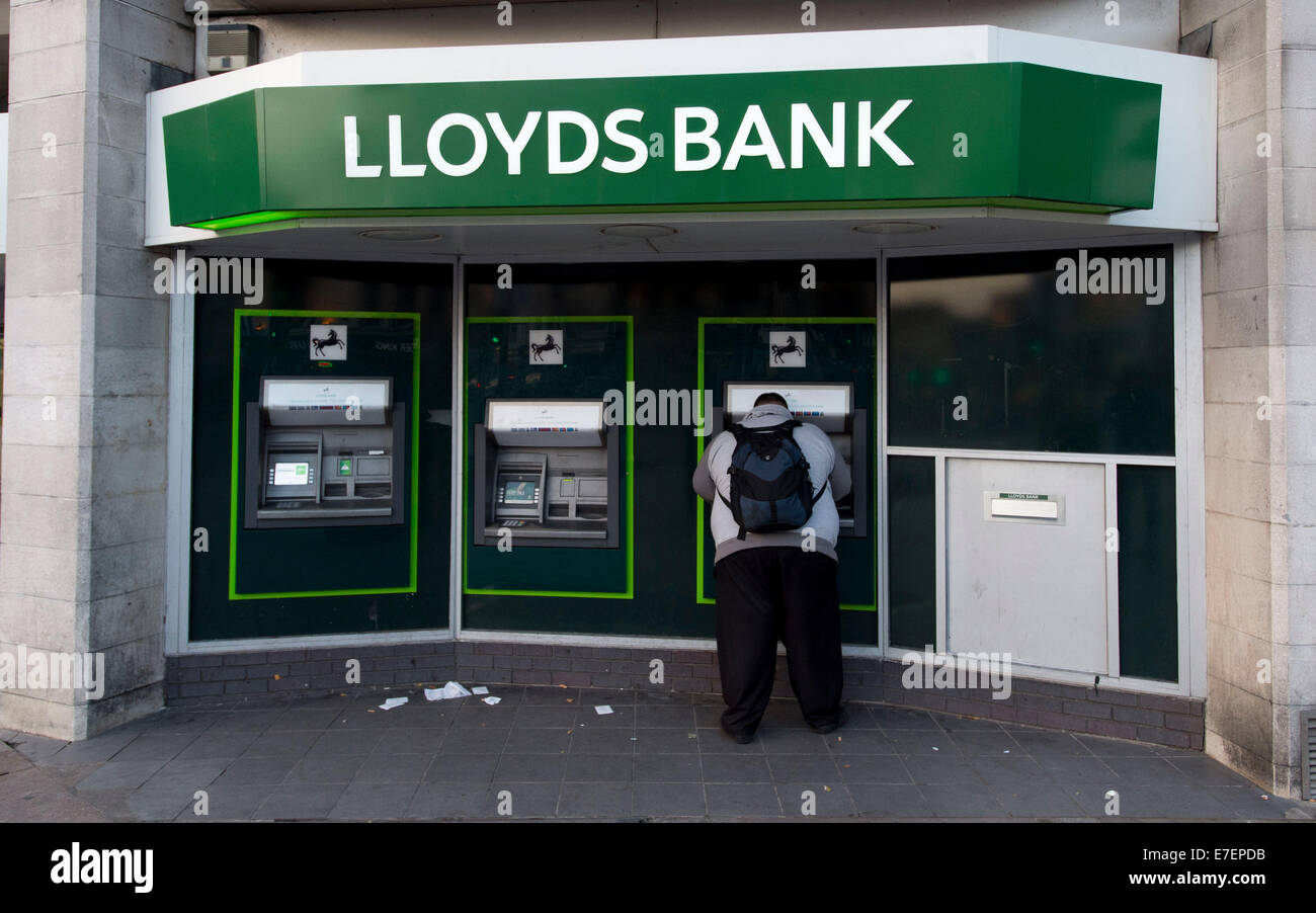 Lloyds Bank bancomat. Foto Stock