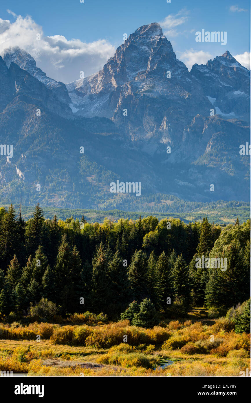 Grand Teton picco in una caduta al giorno. Foto Stock