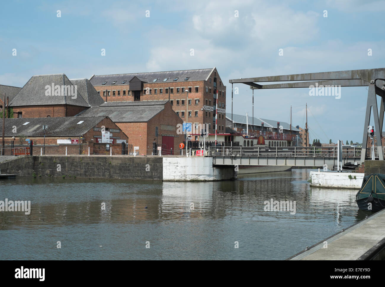 Liftbridge a Gloucester docks Foto Stock