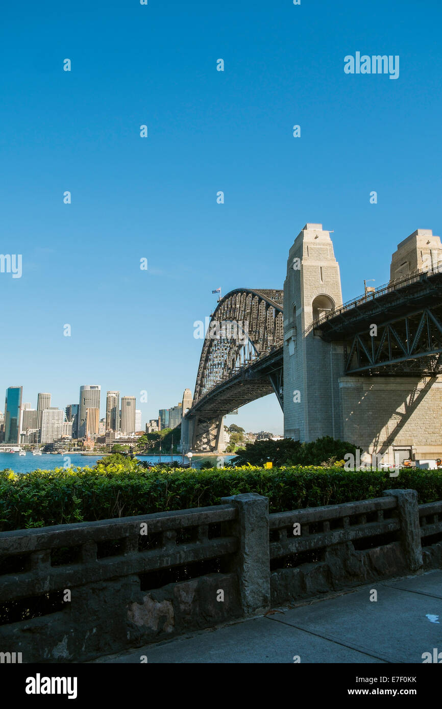 L'iconica Sydney Harbour Bridge, Australia Foto Stock