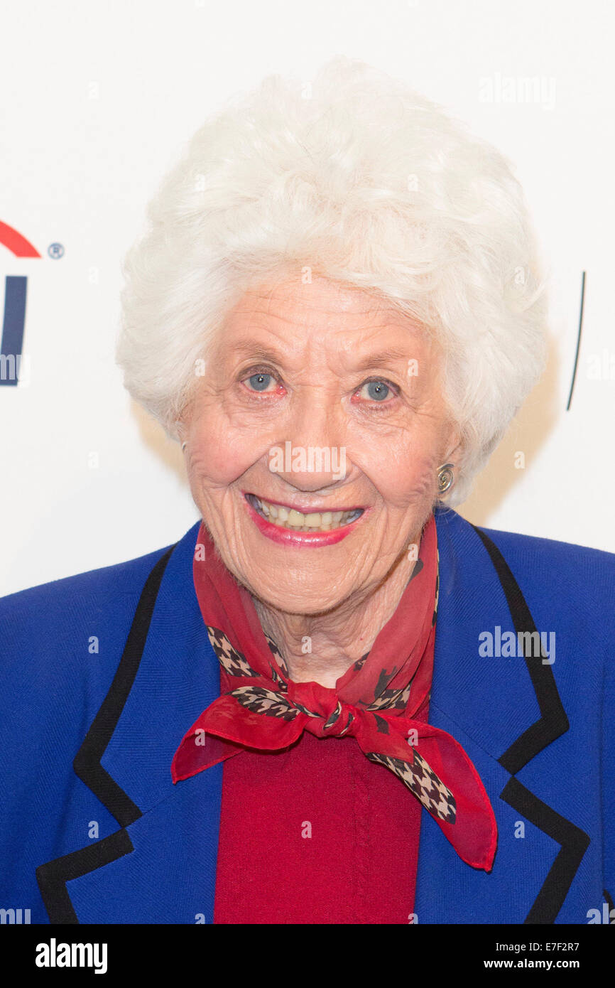 Los Angeles, California, USA. Xv Sep, 2014. Charlotte Rae assiste Paley caduta Flashback: ''i fatti della vita " trentacinquesimo anniversario Reunion su settembre 15th, 2014 a Paley Centre for Media in Beverly Hills.California Credit: TLeopold/Globe foto/ZUMA filo/Alamy Live News Foto Stock