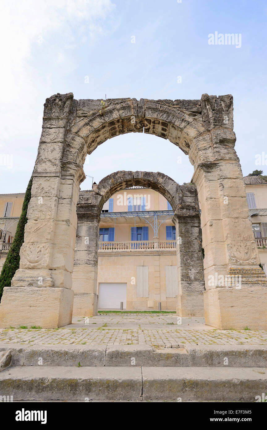 Roman arco trionfale, Arc Romain, Cavaillon, Vaucluse, Provence-Alpes-Côte d'Azur, in Francia meridionale, Francia Foto Stock
