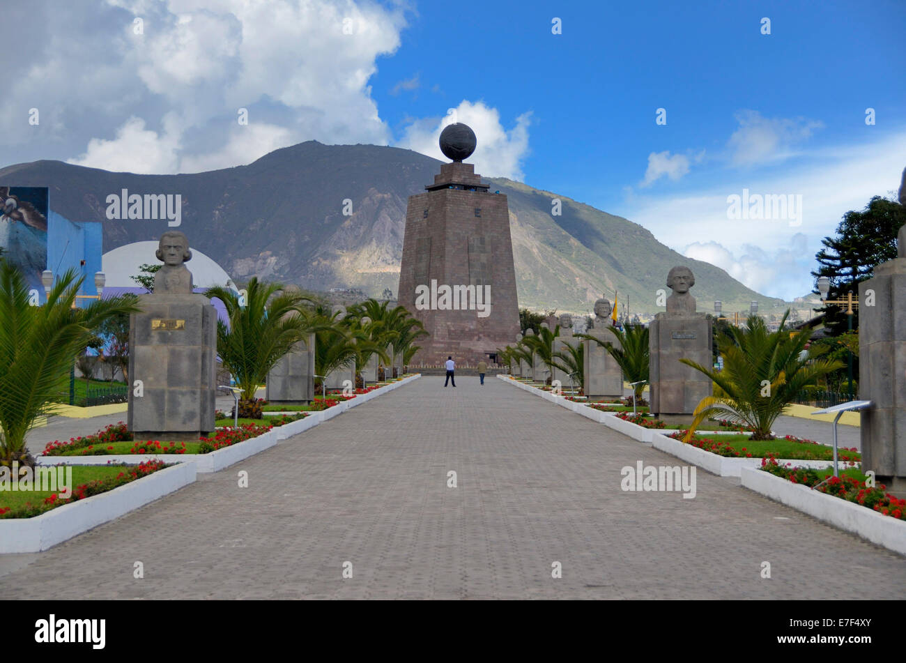 Equatorial Monument, Quito, Ecuador, Sud America Foto Stock