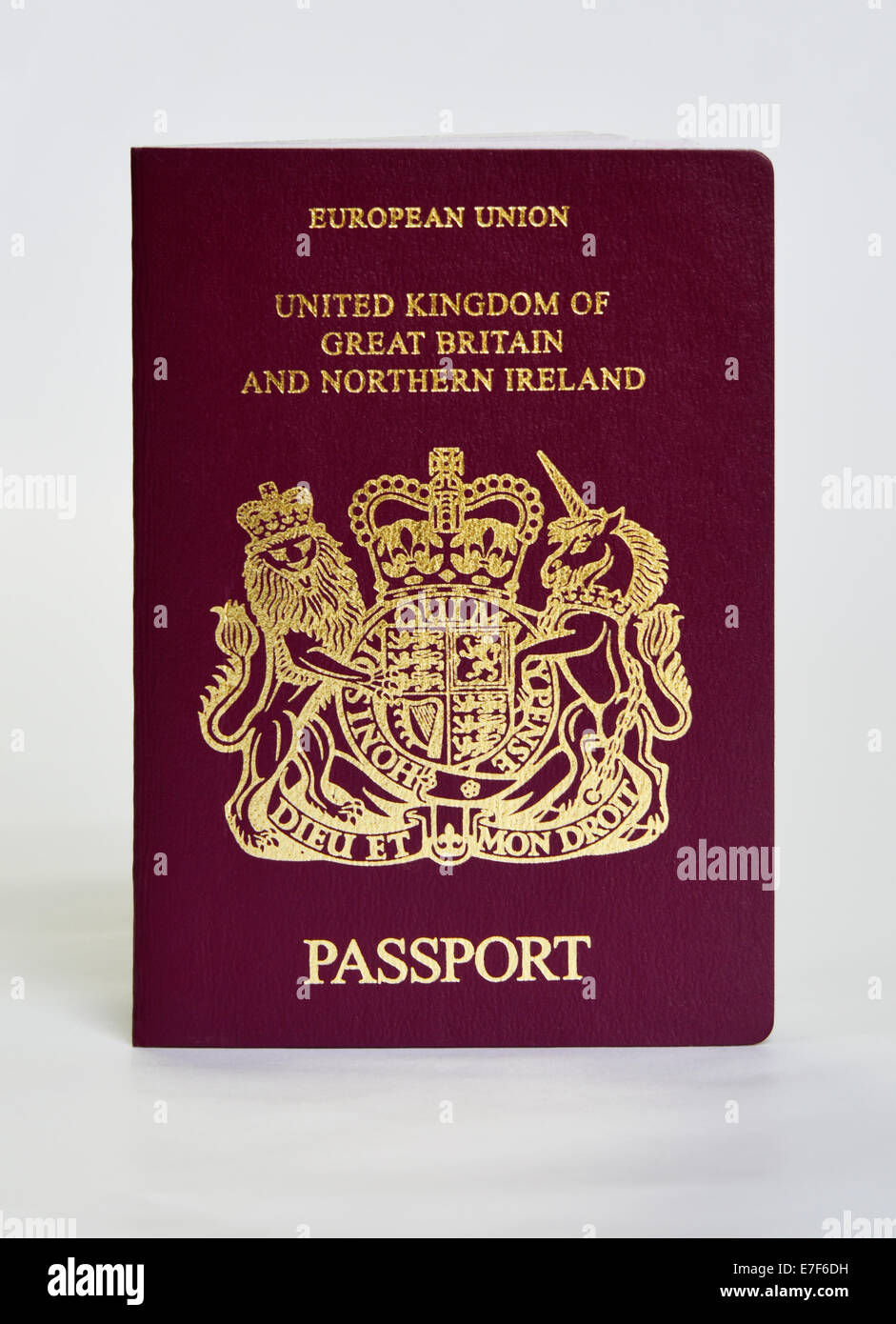 Passaporto. Regno Unito di Gran Bretagna e Irlanda del Nord. Unione Europea. Foto Stock