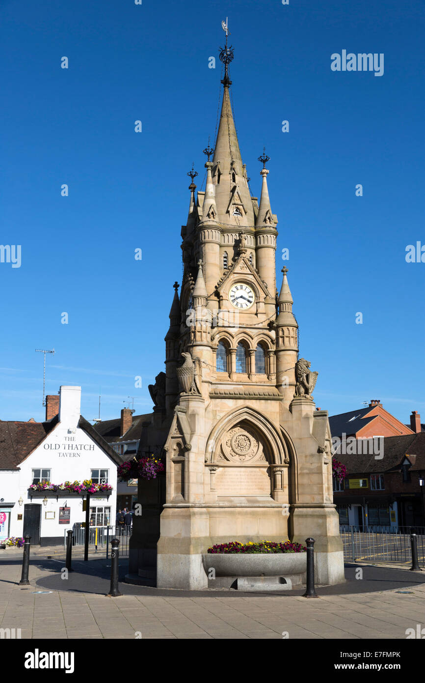 La fontana di americani su Rother Street, Stratford-upon-Avon, Warwickshire, Inghilterra, Regno Unito, Europa Foto Stock