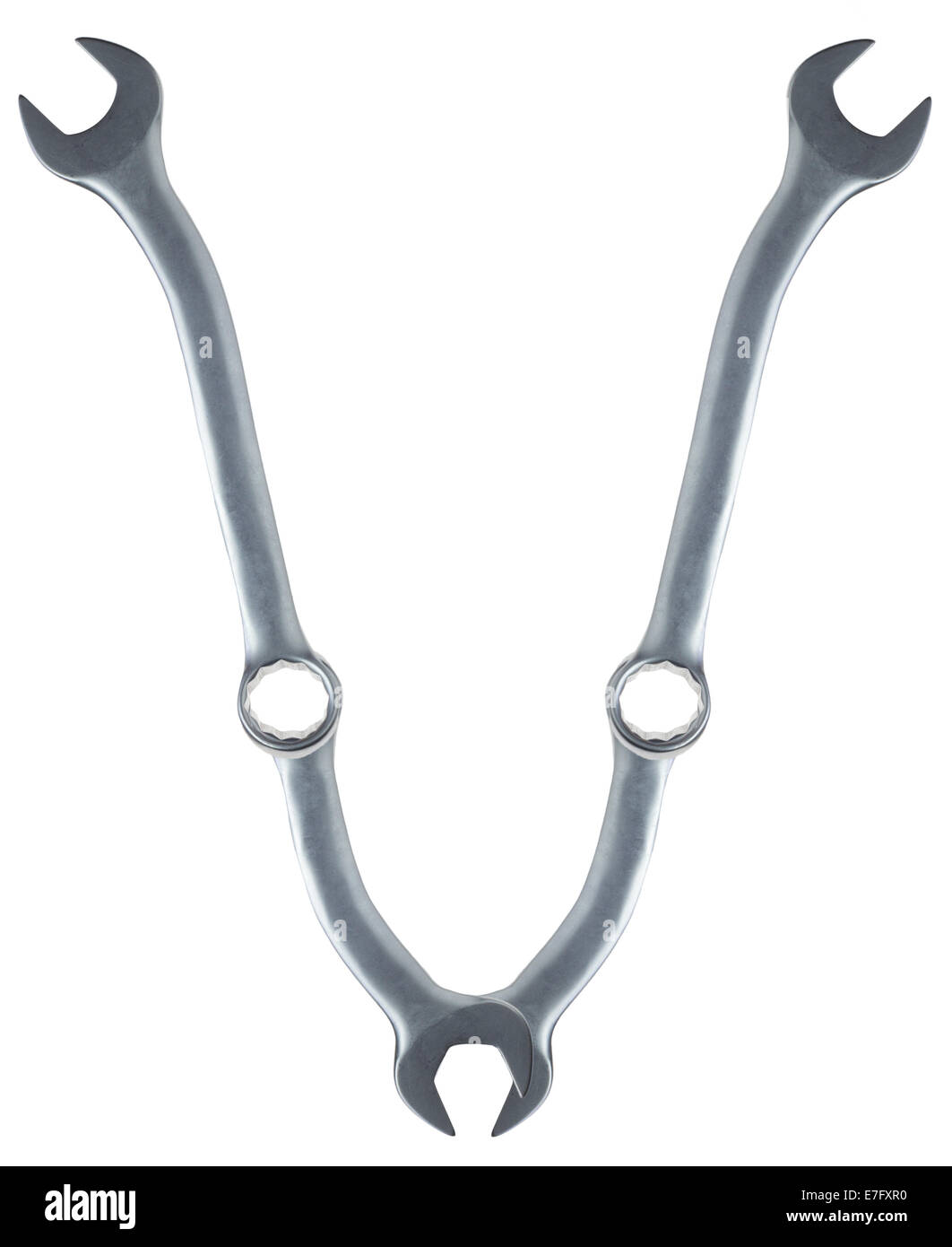 Lettera V fatta di chiavi Foto Stock