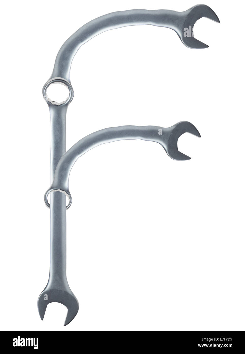 Lettera F fatto di chiavi Foto Stock