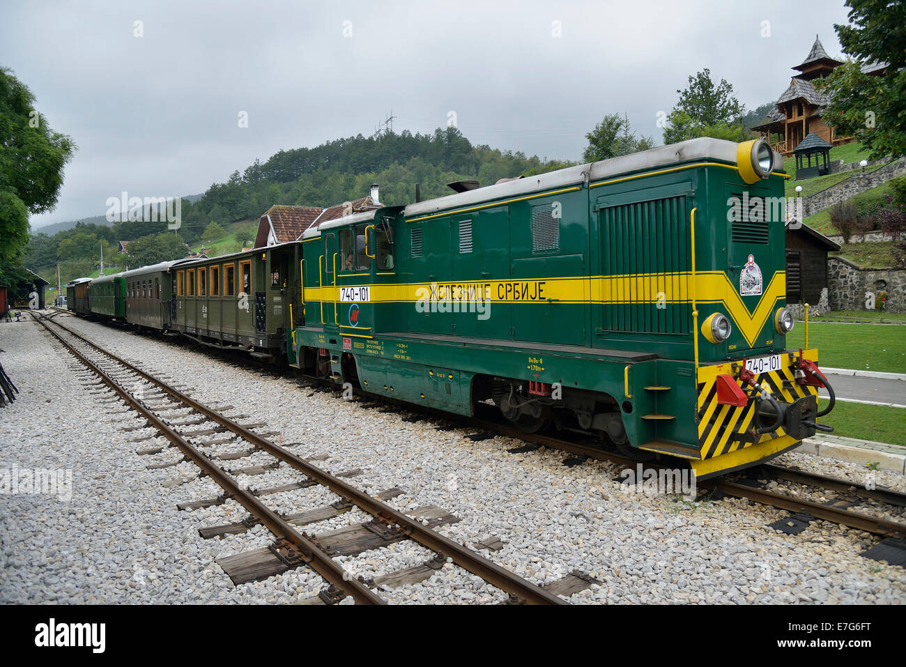 Šargan otto, a scartamento ferroviario del patrimonio da Mokra Gora di Sargan Vitasi, Mokra Gora, Serbia Foto Stock