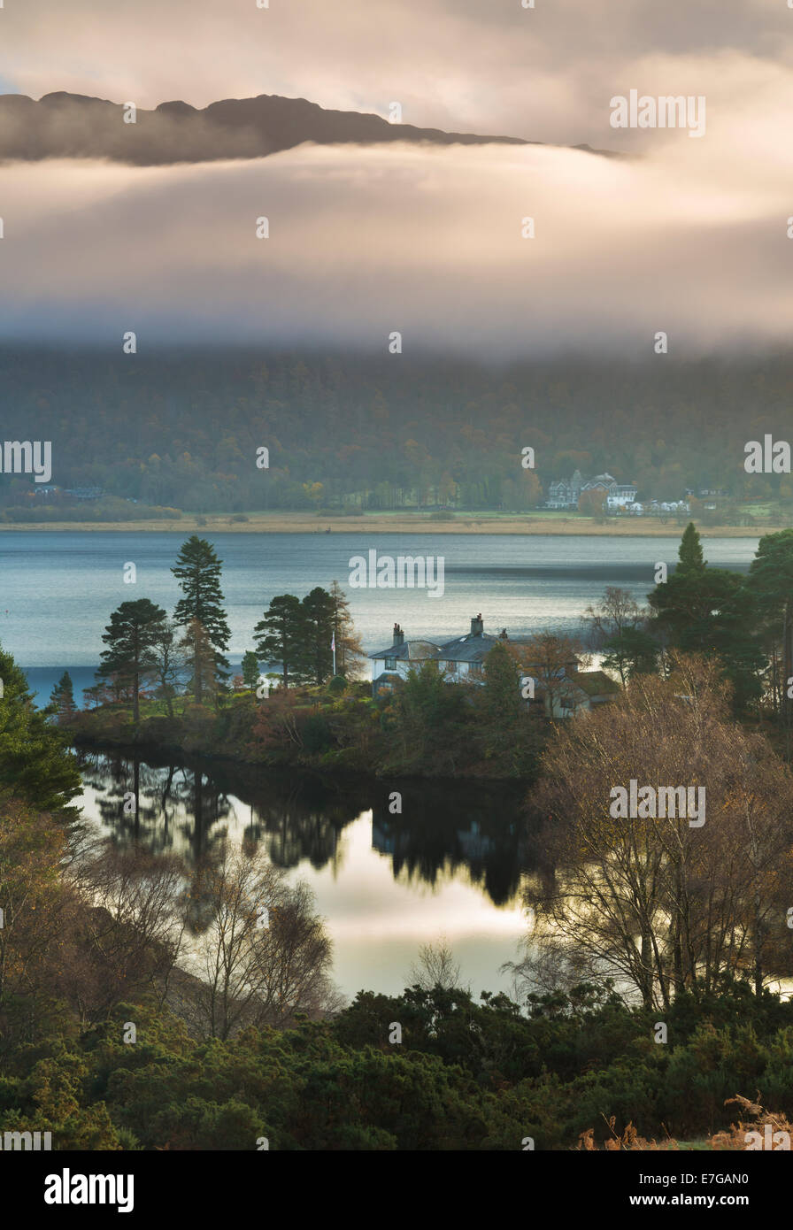 Brandlehow sul lago Derwent Water Borrowdale in Cumbria, Inghilterra. Foto Stock