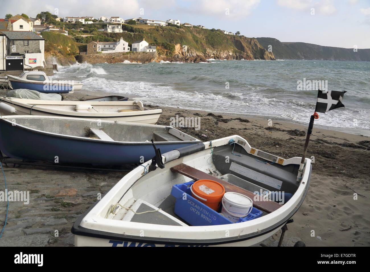 Il piccolo villaggio di pescatori di gorran haven in Cornovaglia Foto Stock