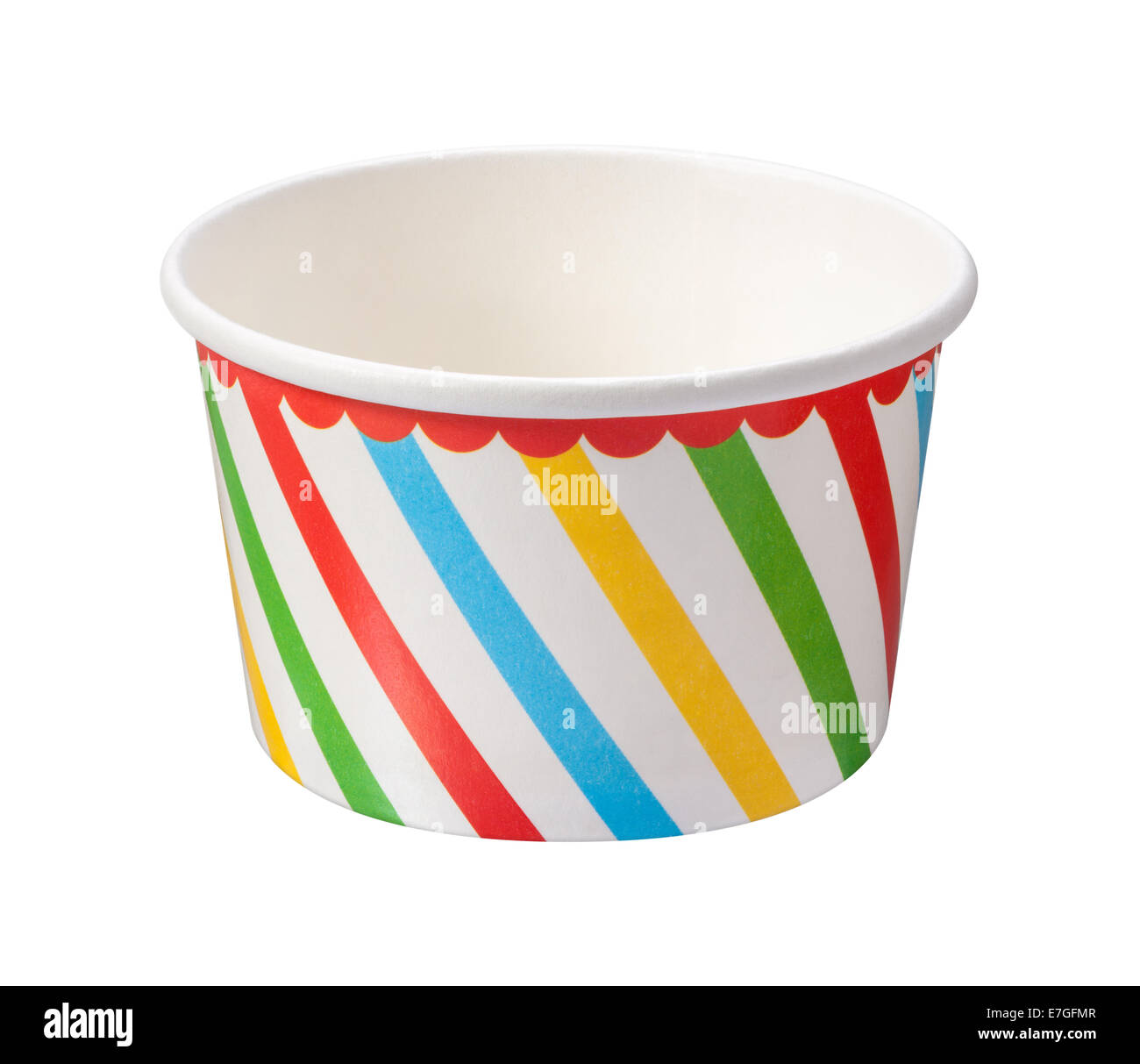 Coppa di gelato isolato su uno sfondo bianco Foto Stock
