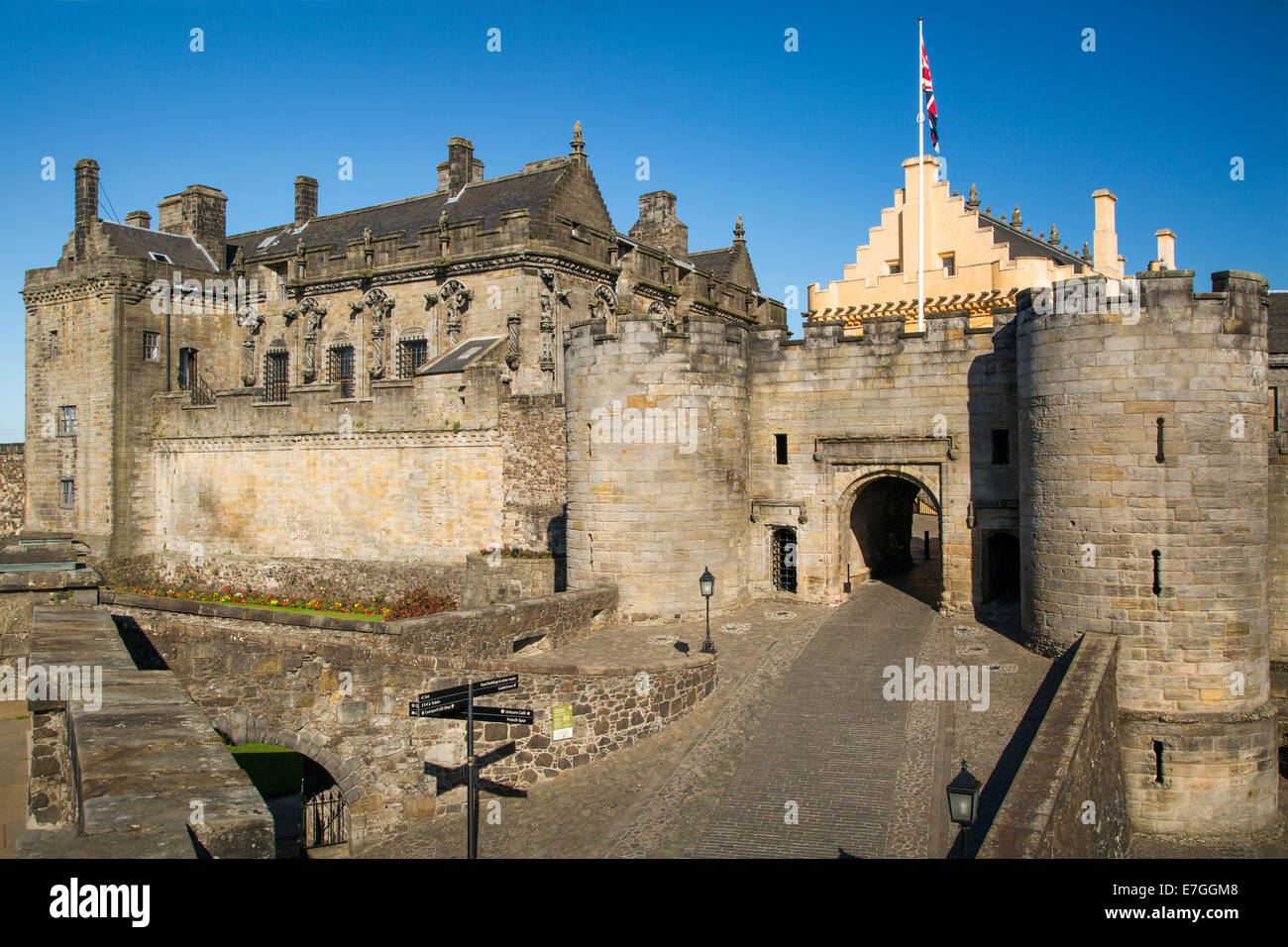 Ingresso al Castello di Stirling - Luogo di nascita di Maria Regina di Scozia, Stirling, Scozia Foto Stock