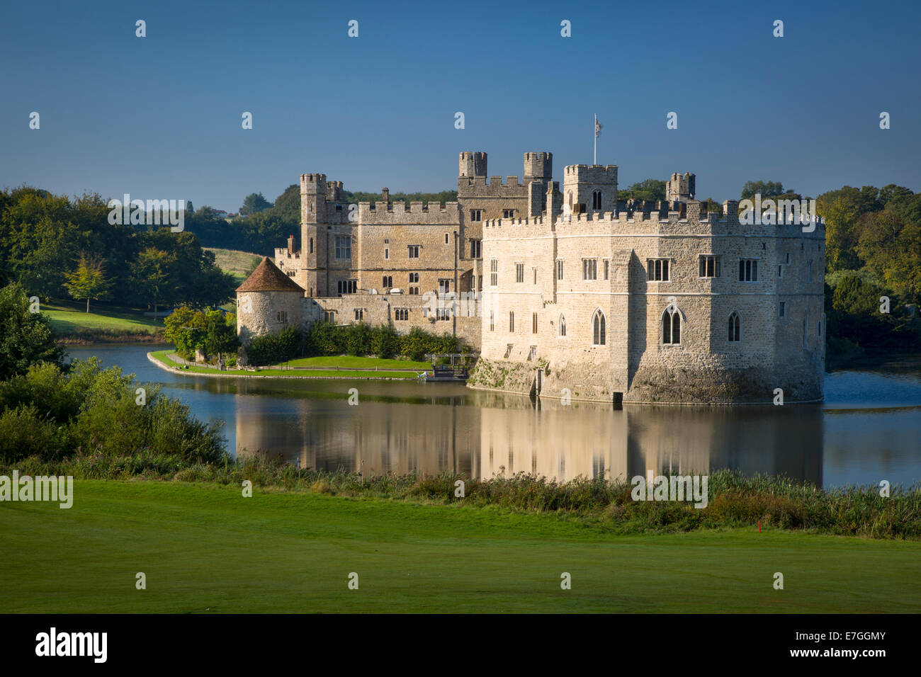 La mattina presto a Leed il Castello, Maidstone Kent, Inghilterra Foto Stock