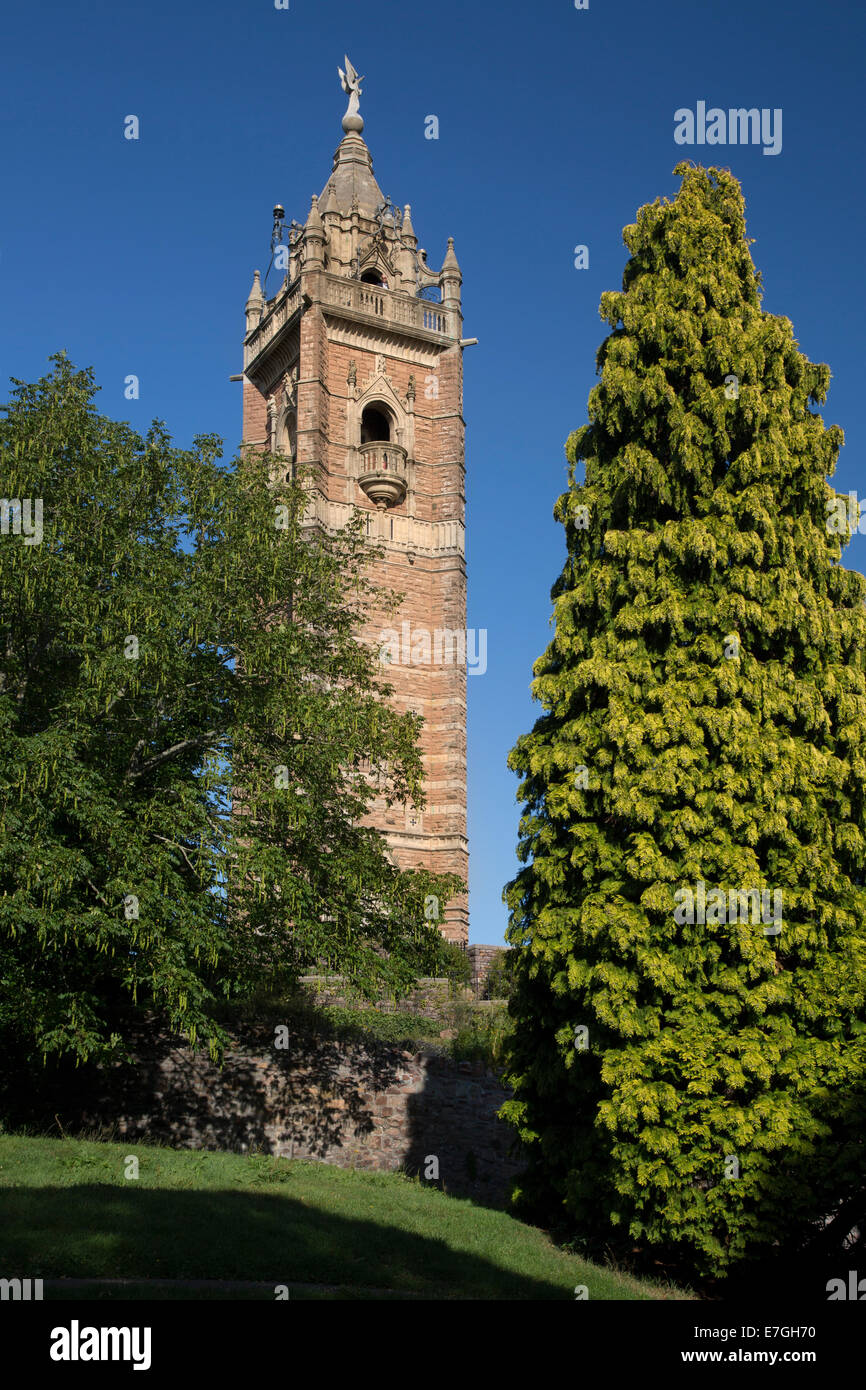Cabot Tower - costruito 1898 in memoria di explorer John Cabot, su Brandon Hill, Bristol, Inghilterra Foto Stock