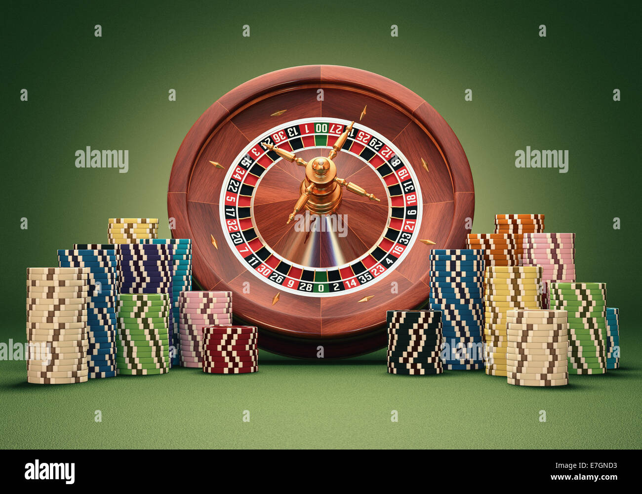 Concetto di casinò e di gioco d'azzardo. Percorso di clipping sul chip. Foto Stock