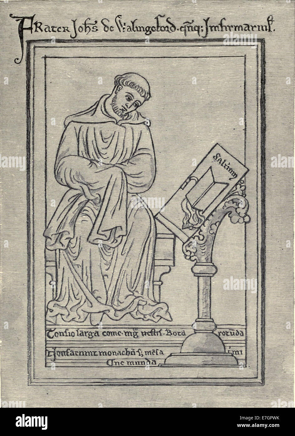 Dopo incisione Matteo Parigi disegno di Giovanni di Wallingford (1255) Foto Stock