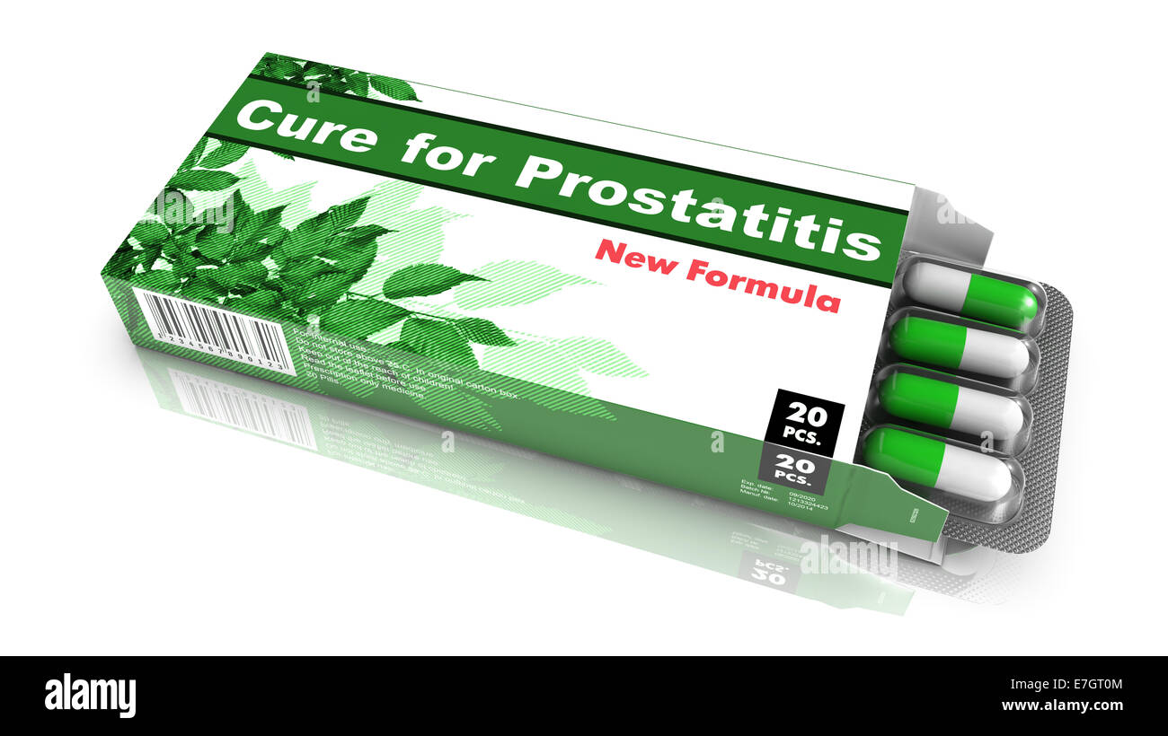 La cura per la prostatite - confezione di pillole. Foto Stock