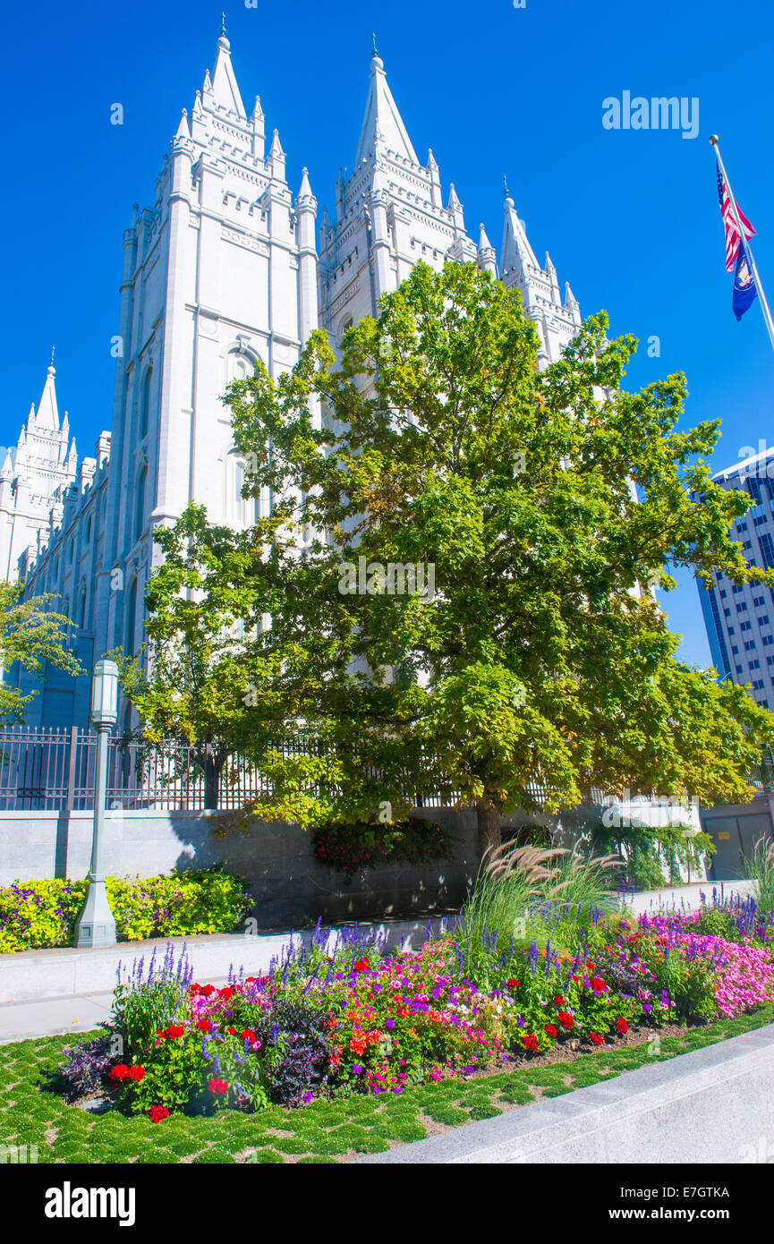 I Mormoni Tempio di Salt Lake City, Utah Foto Stock