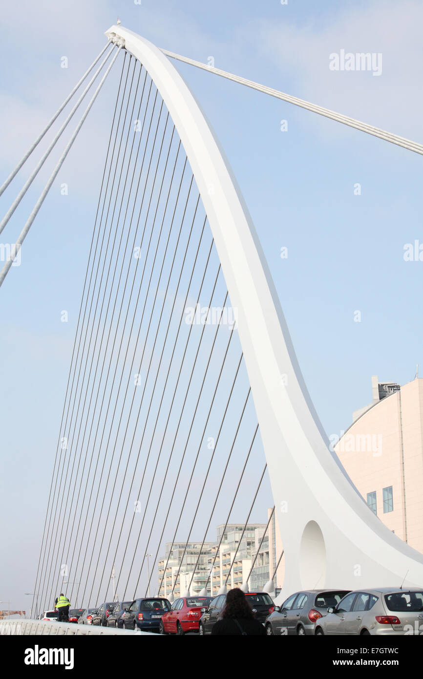 Samuel Beckett Bridge Dublino Irlanda Foto Stock
