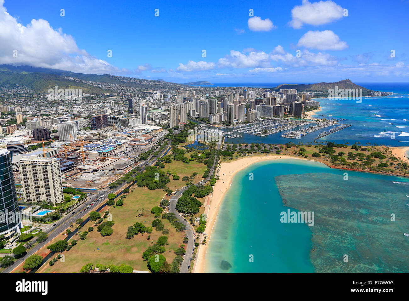 Il centro Shopping di Ala Moana, Waikiki, Honolulu Oahu, Hawaii Foto Stock