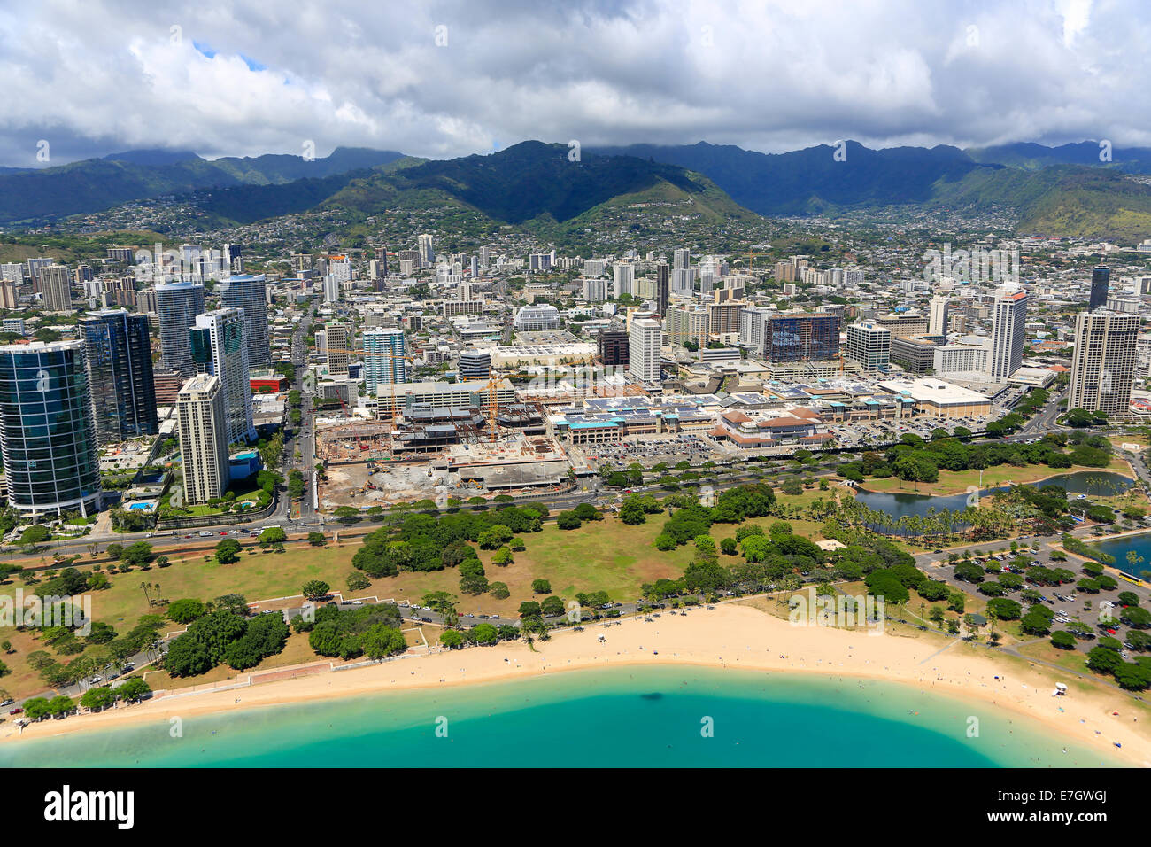 Il centro Shopping di Ala Moana, Waikiki, Honolulu Oahu, Hawaii Foto Stock