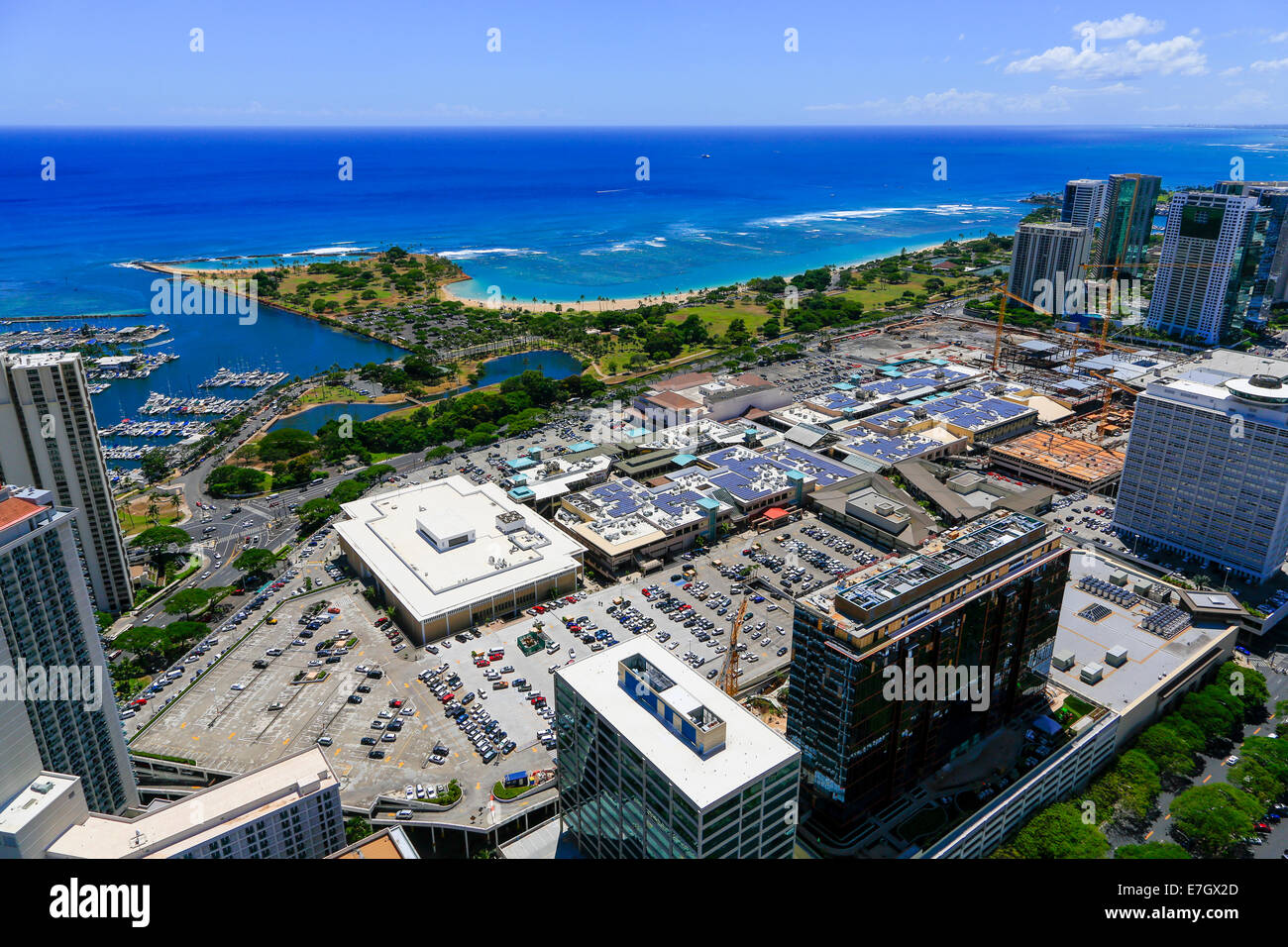 Il centro Shopping di Ala Moana, Waikiki, Honolulu Oahu, Hawaii Foto Stock