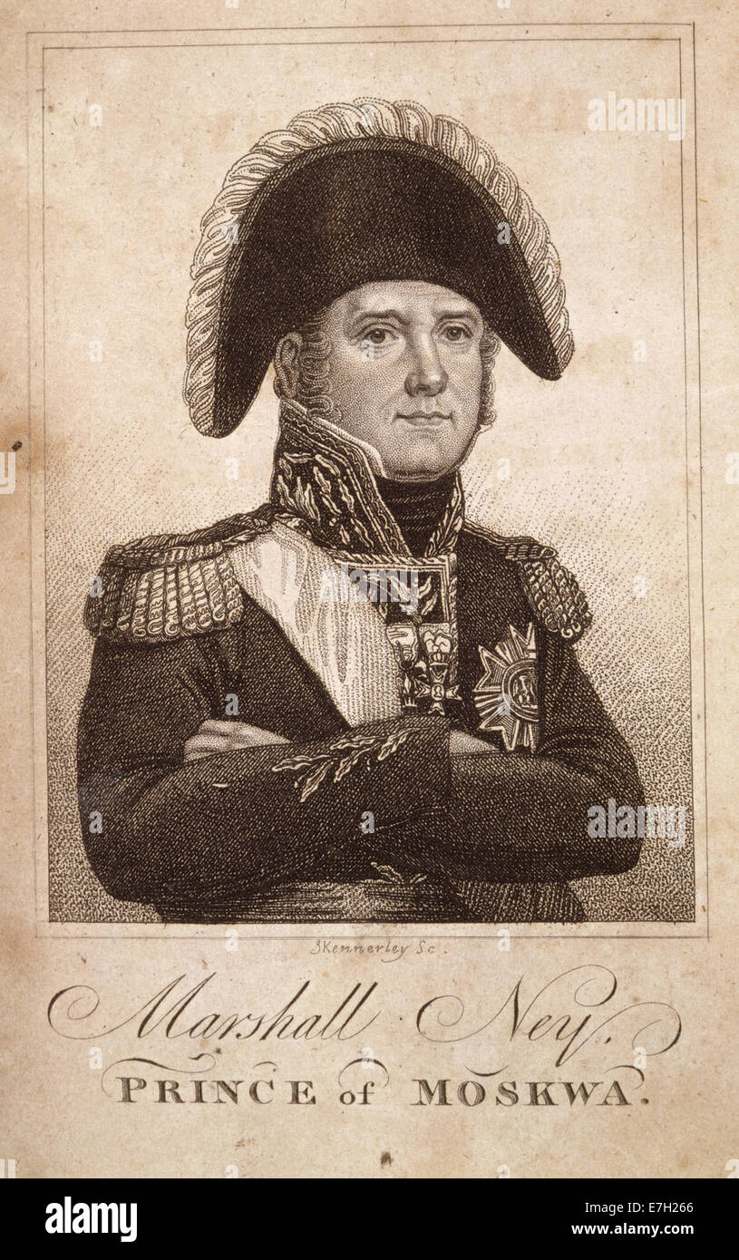 Il Maresciallo Ney - Prova del Maresciallo Ney per alto tradimento (1816), frontespizio - BL Foto Stock