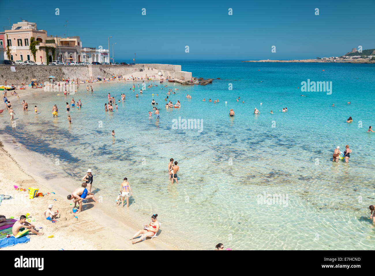 Santa Maria al Bagno city beach in Puglia Italia Foto stock - Alamy