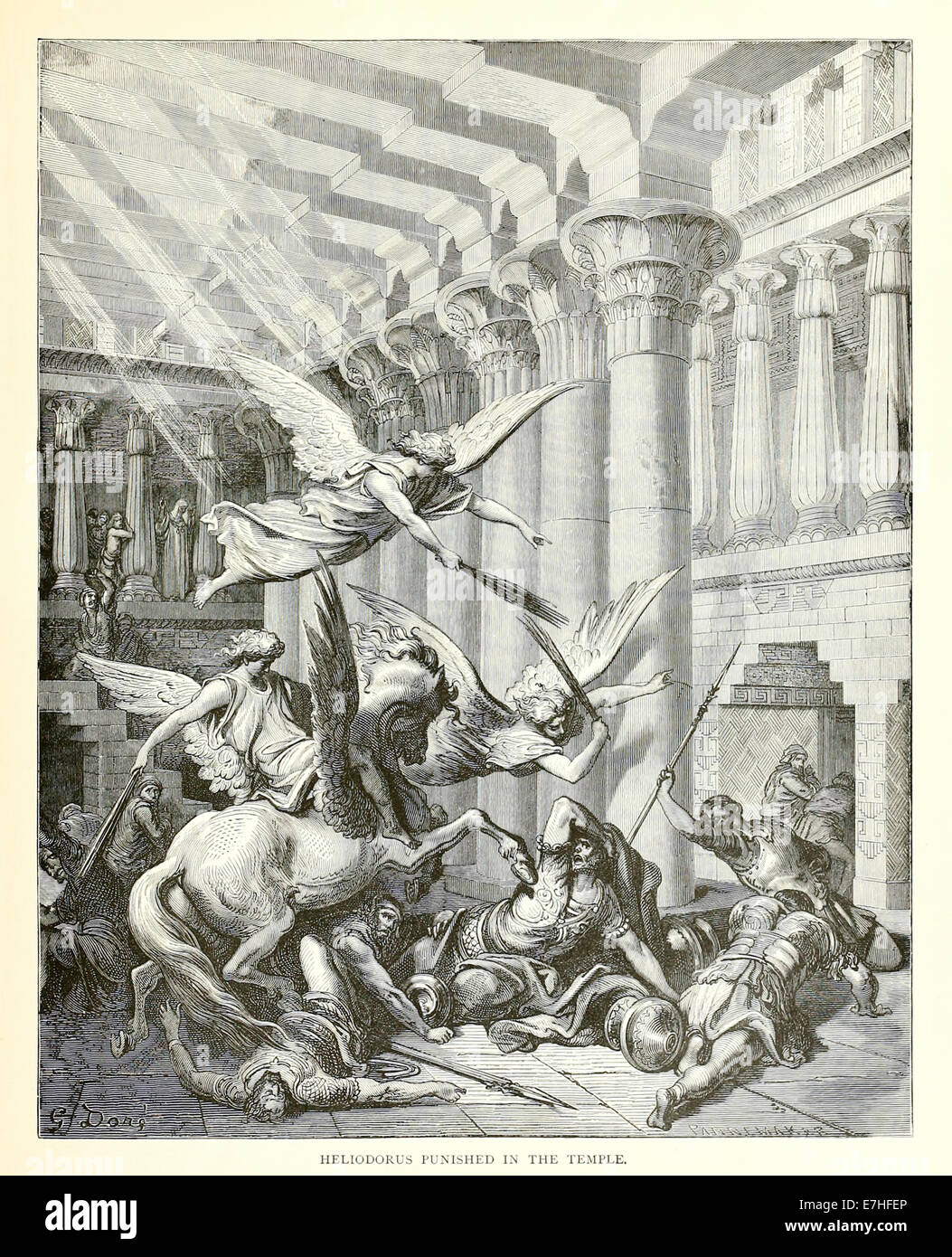 Illustrazione di Paul Gustave Doré (1832-1883) dal 1880 edizione della Bibbia. Vedere la descrizione per maggiori informazioni. Foto Stock