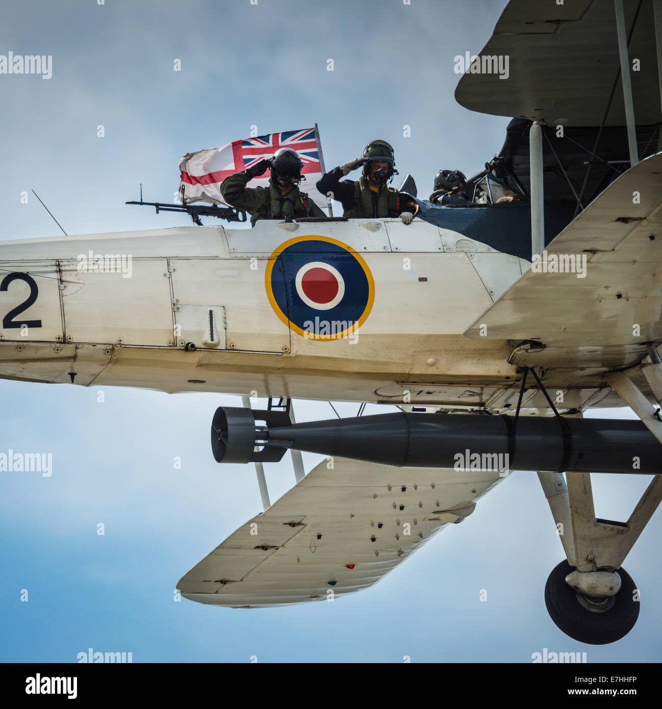 Fleet Air Arm Fairey Swordfish siluro bombardiere. Foto Stock