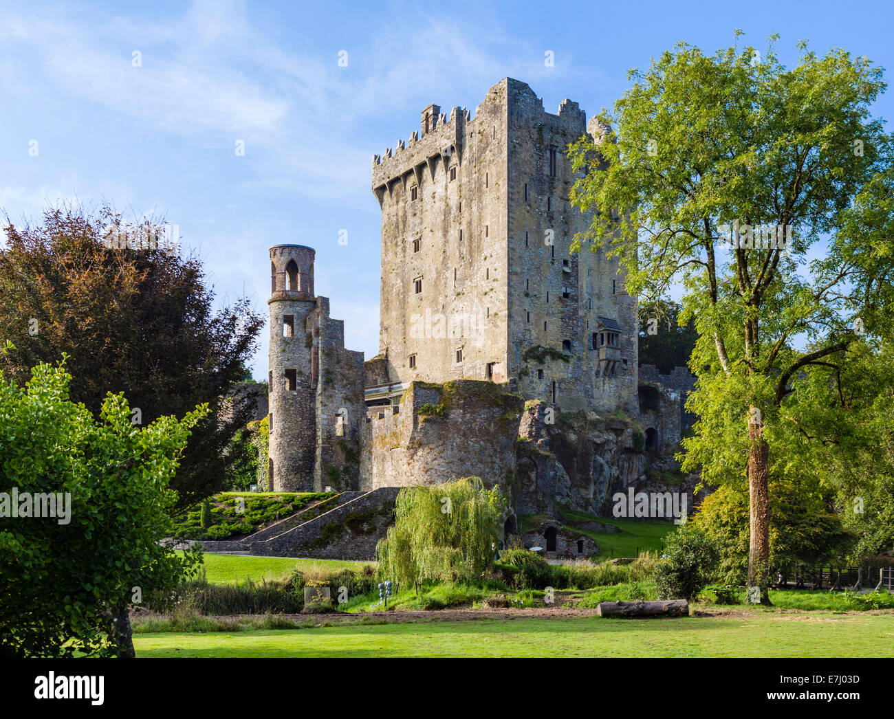 Blarney Castle, sito di Blarney Stone, vicino a Cork, nella contea di Cork, Repubblica di Irlanda Foto Stock