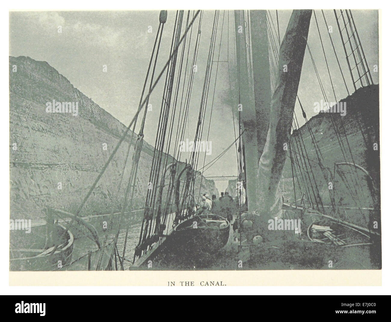 Questa illustrazione del 1895 di Lambart mostra una scena in un canale, catturando la vita quotidiana e i metodi di trasporto della fine del XIX secolo. Il canale fu una caratteristica chiave per il commercio e i trasporti durante questo periodo. Foto Stock