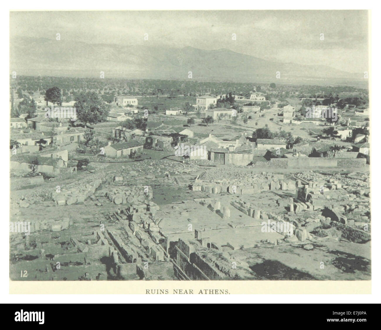 Questo riferimento del 1897 di Lambart descrive le rovine situate vicino ad Atene, in Grecia, concentrandosi sugli aspetti storici e archeologici. Foto Stock
