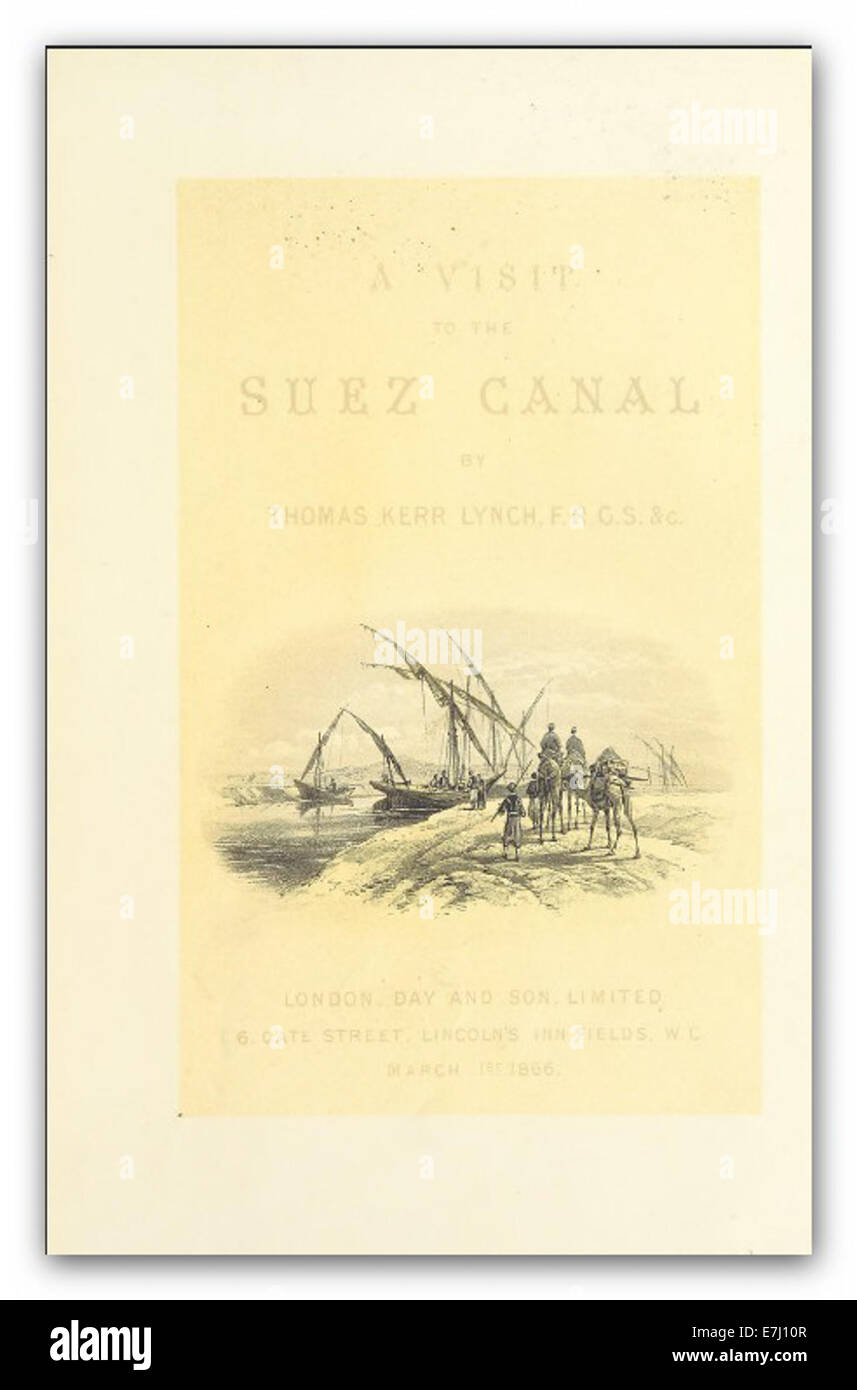 LYNCH(1866) una visita al canale di Suez (frontespizio) Foto Stock