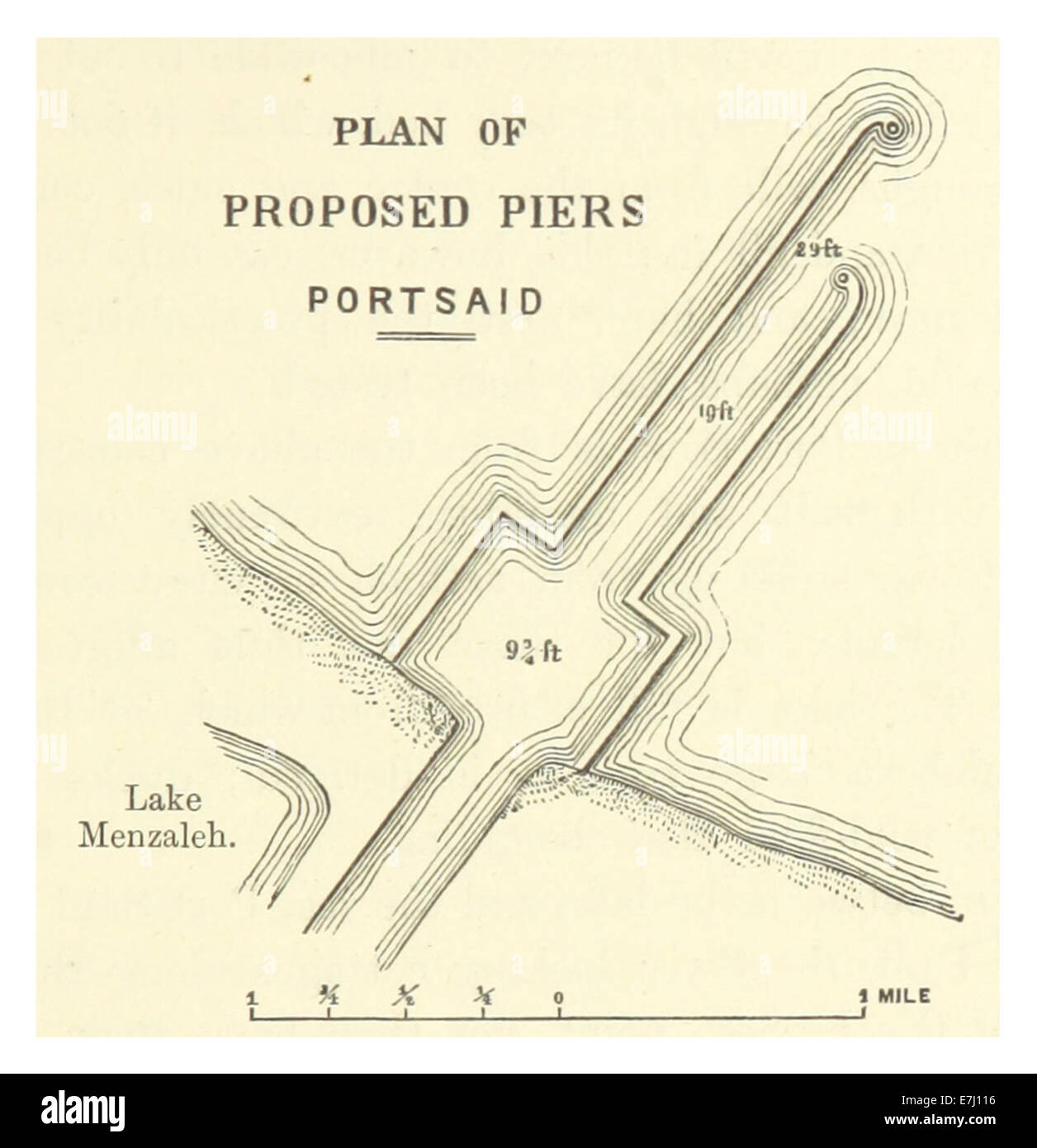 LYNCH(1866) p071 piano proposto di piloni (PORTSAID) Foto Stock
