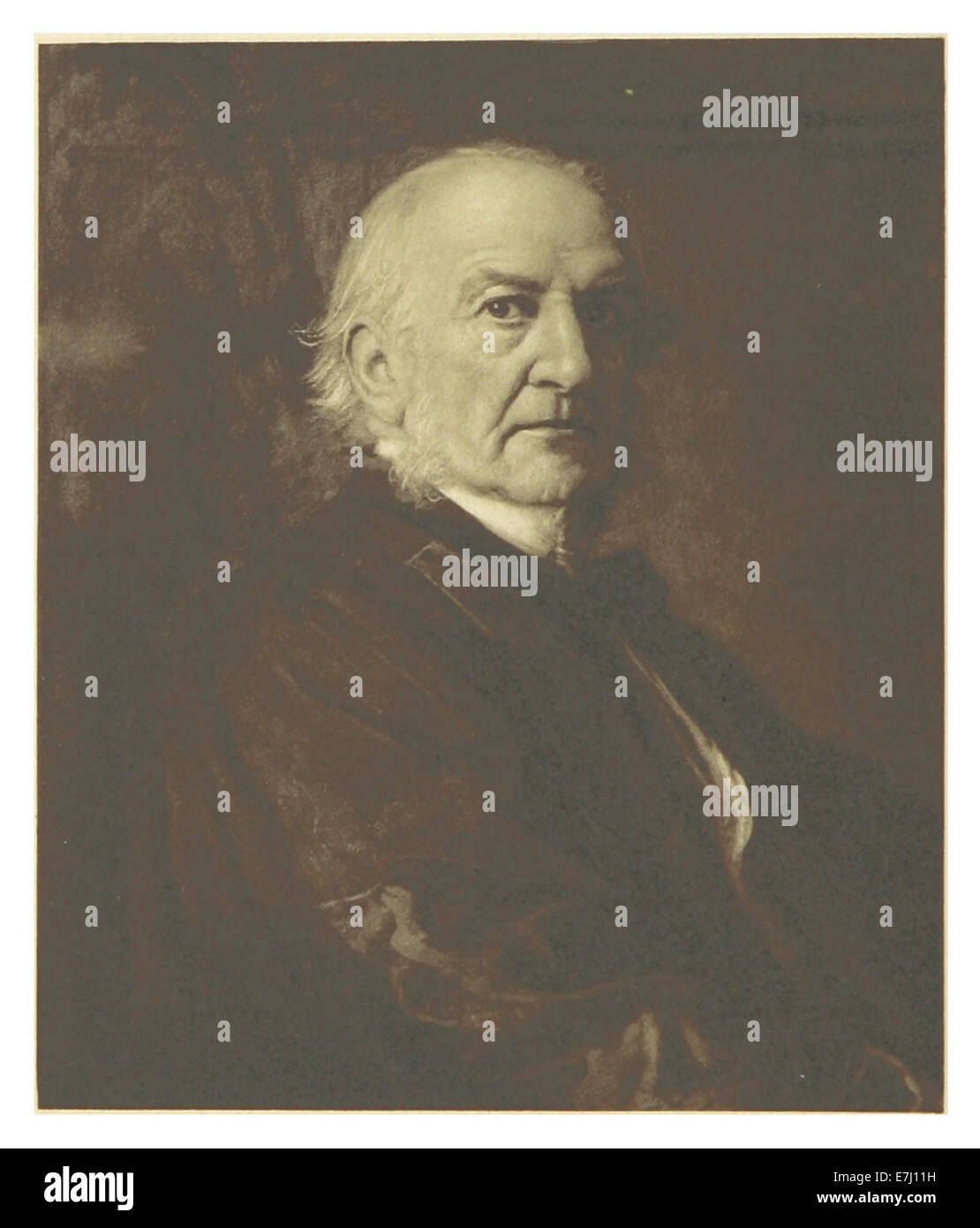 Quest'opera del 1898 di Macaulay presenta un ritratto dell'onorevole William Ewart Gladstone, creato da Sir John Everett, che cattura la somiglianza e il significato del leader politico. Foto Stock