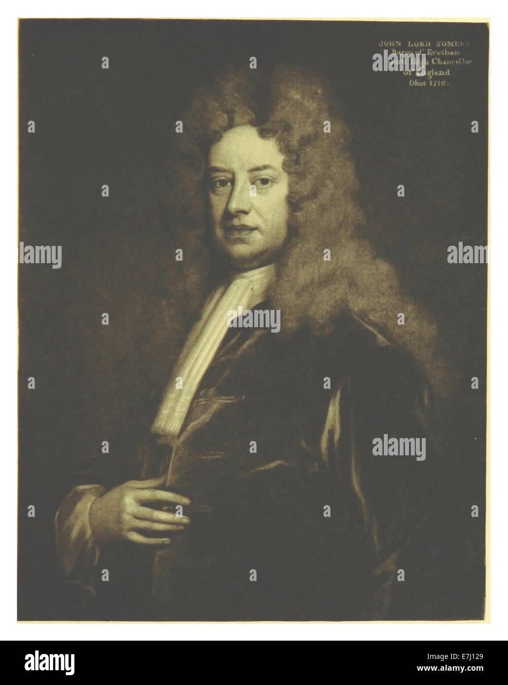 Un'illustrazione del 1898 tratta dal lavoro di Macaulay, con John Somers, Lord Cancelliere, dipinta da Sir Godfrey Kneller. Somers fu una figura politica chiave nell'Inghilterra del XVII secolo. Foto Stock