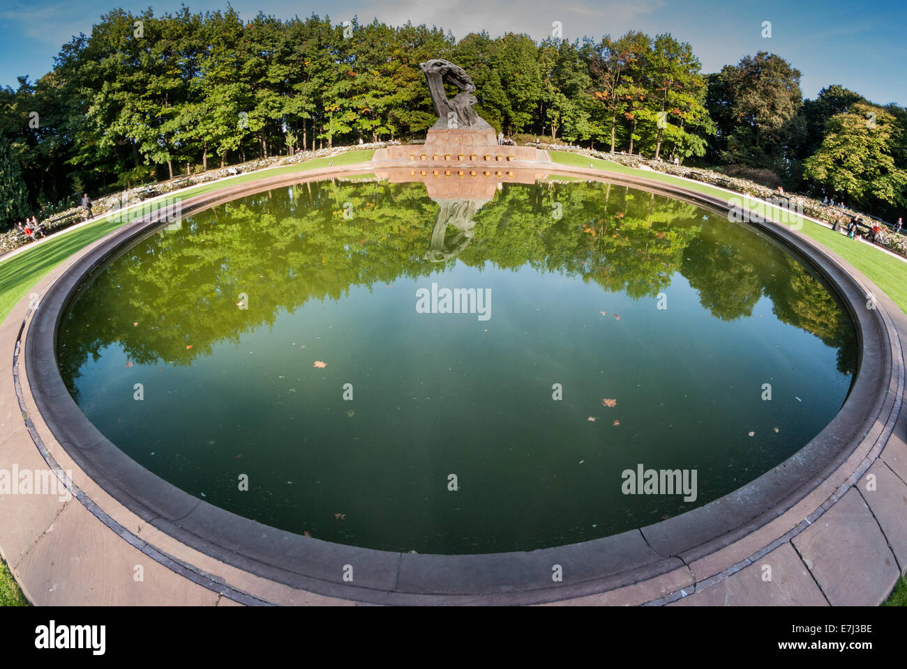 Monumento a Frederic Chopin, Łazienki Królewskie (Regio Parco Lazienki), Varsavia, Polonia Foto Stock