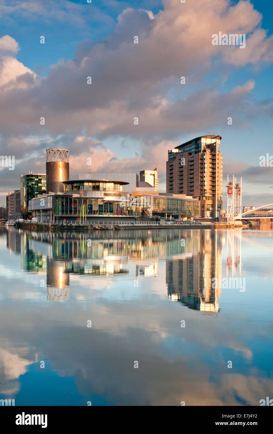 Il Lowry Centre & Theatre, Salford Quays, Greater Manchester, Inghilterra, Regno Unito Foto Stock