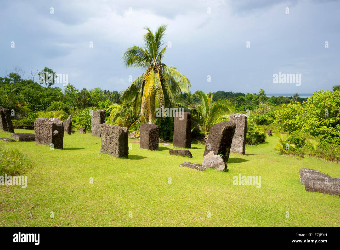 I monoliti di pietra dal 161 D.C. Babeldaob, Palau Foto Stock
