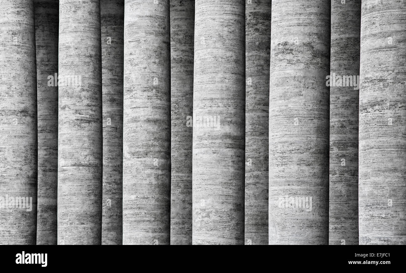 Bernini, capitale, Italia, Europa, colonnato di San Pietro, cattedrale, pilastro, Roma, pietra, colonna, colonne, Vaticano, dorico, Cathol Foto Stock