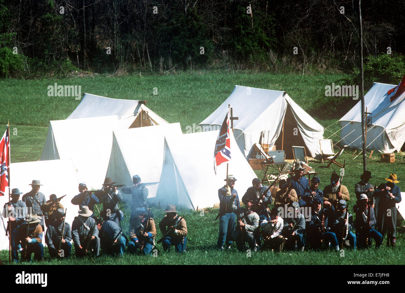 La guerra civile, rievocazione storica, Tipton Haynes Farm, Johnson City, Tennessee Foto Stock